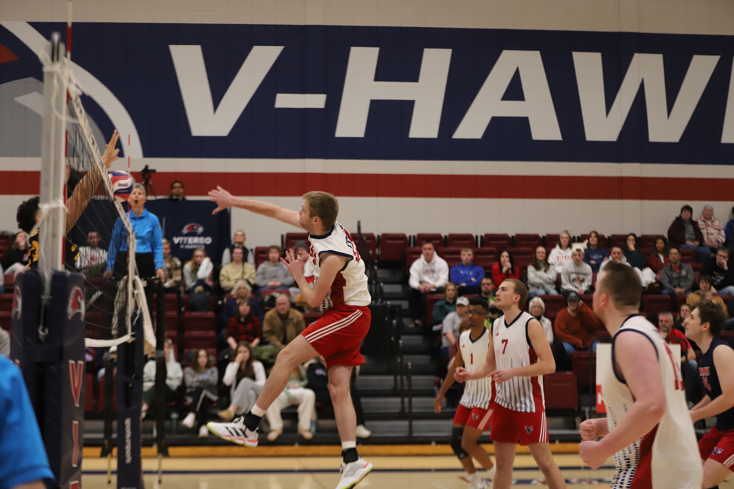 V-Hawks Drop to Defenders in Four Sets